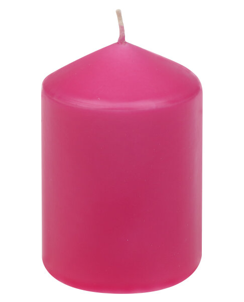Stumpenkerzen Pink 10 x Ø 6,7 cm, 10 Stück