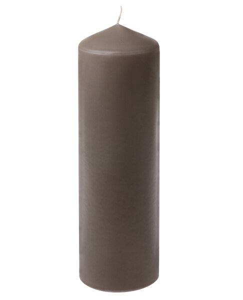 Stumpenkerzen Grau 28 x Ø 8,7 cm, 6 Stück