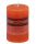 Stumpenkerze "Raureif" Dunkelorange 10 x Ø 6,8 cm