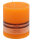 3-Docht Stumpenkerze "Raureif" Orange 14 x Ø 12 cm