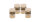 4er Set Adventskranzkerzen "Raureif" Creme 10 x Ø 6,8 cm
