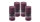 4er Set Adventskranzkerzen "Raureif" Brombeer 15 x Ø 6,8 cm