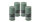 4er Set Adventskranzkerzen "Raureif" Salbei 15 x Ø 6,8 cm