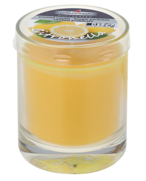 Citronella Kerze im Glas Gelb 7,9 x Ø 6,5 cm