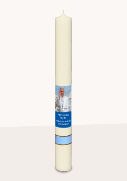 Gedenkkerze Papst Franziskus 80 x Ø 8 cm