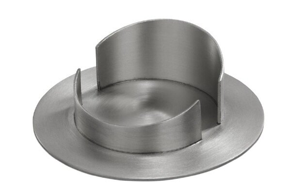 Kerzenleuchter Silber Metall satiniert für Kerzen Ø 60 mm