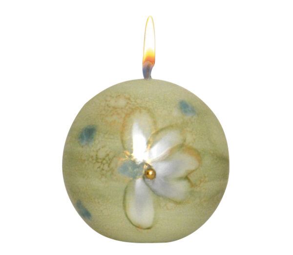 Kugelkerze "Magnolia" Pastellgrün Ø 8 cm