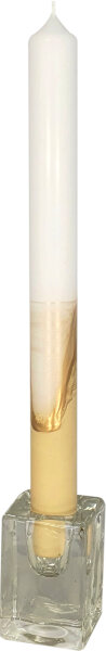 Stabkerze "Design Lotos" sand/cappuccino 25 x Ø 2,2 cm
