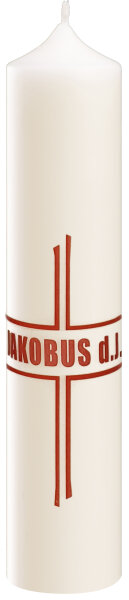 Apostelkerze JAKOBUS DER JÜNGERE Elfenbein 30 x Ø 6 cm